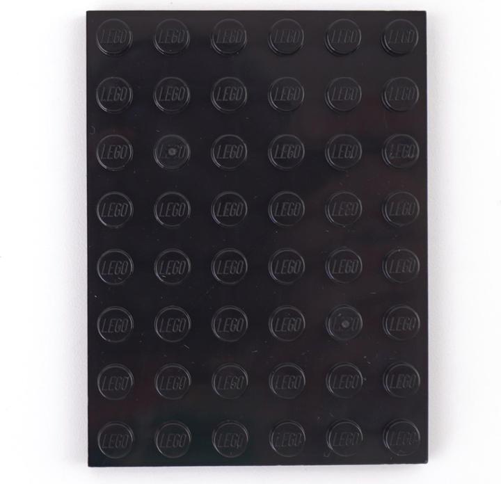 Actual product image LEGO black 6X8 plates - Classic, Basic, City, Mine Craft - 3036 - 50x (3036, LEGO Accessories)