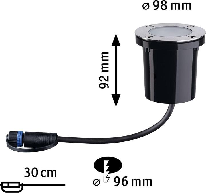 Immagine prodotto Paulmann Pavimento plug & shine per esterni amico degli insetti (360 lm, IP67)