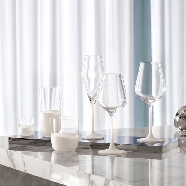 Immagine prodotto Villeroy & Boch Set di 4 bicchieri da cocktail Fabbricazione Rock blanc (0.80 dl, 4 x, Bicchiere di vetro)