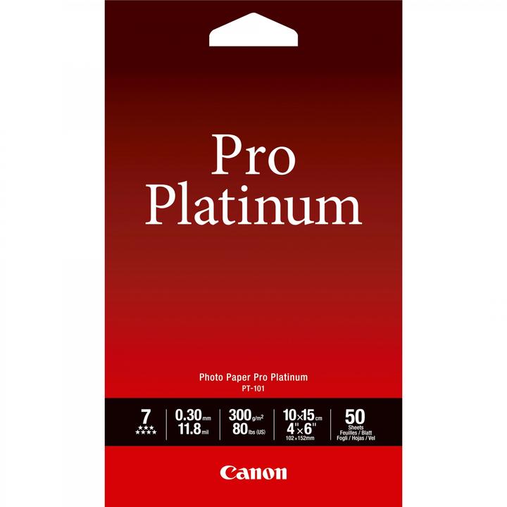 Actual product image Canon PT-101 Pro Platinum (300 g/m², 10 x 15 cm, 50 x)