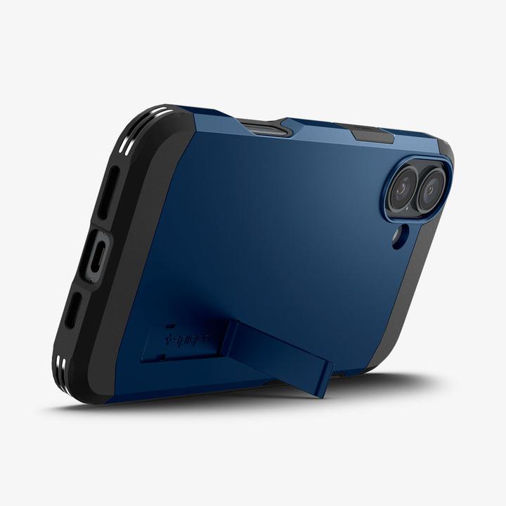 Actual product image Spigen Tough Armor MAG iPhone 16 MagSafe navy blue ACS08217 (Apple iPhone 16)