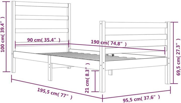 Image du produit vidaXL Gervasio (90 x 190 cm)