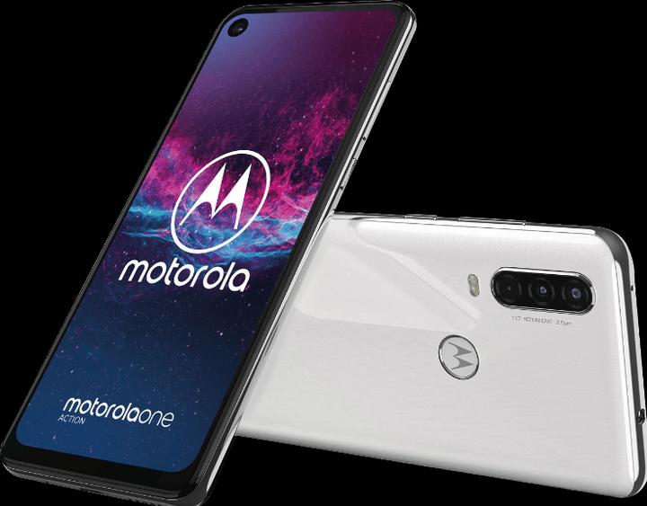 Produktbild Motorola One Action (128 GB, White, 6.30", Hybrid Dual SIM, 4G)