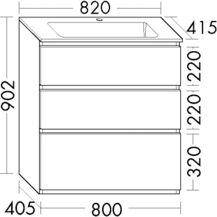 Thumbnail - burgbad, Badmöbelset, Lin20 Mineralguss-Waschtisch Farbe Weiss Matt inklusive Waschtischunterschrank Tiefe 415mm 3