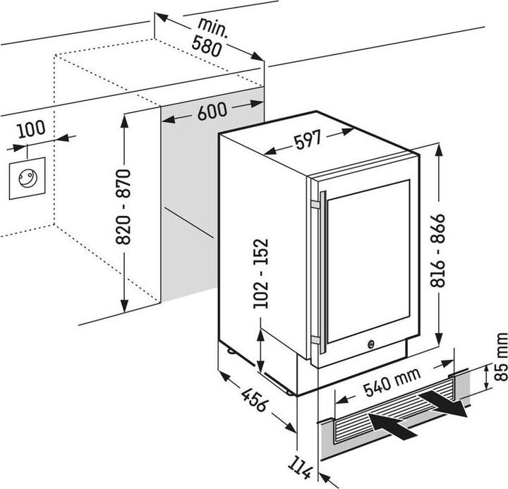 Image du produit Liebherr Armoire de mise en température du vin encastrable