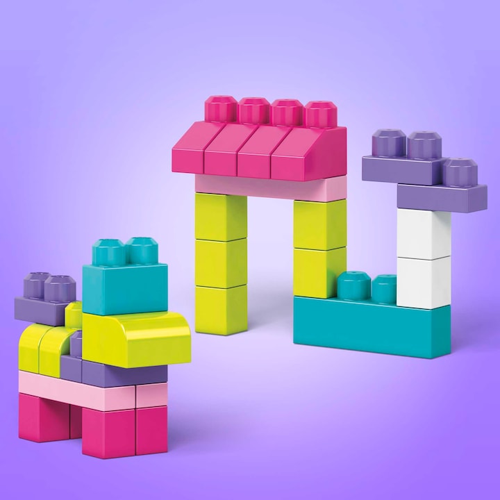 Produktbild Mega Bloks Bausteinebeutel pink (80 Teile)
