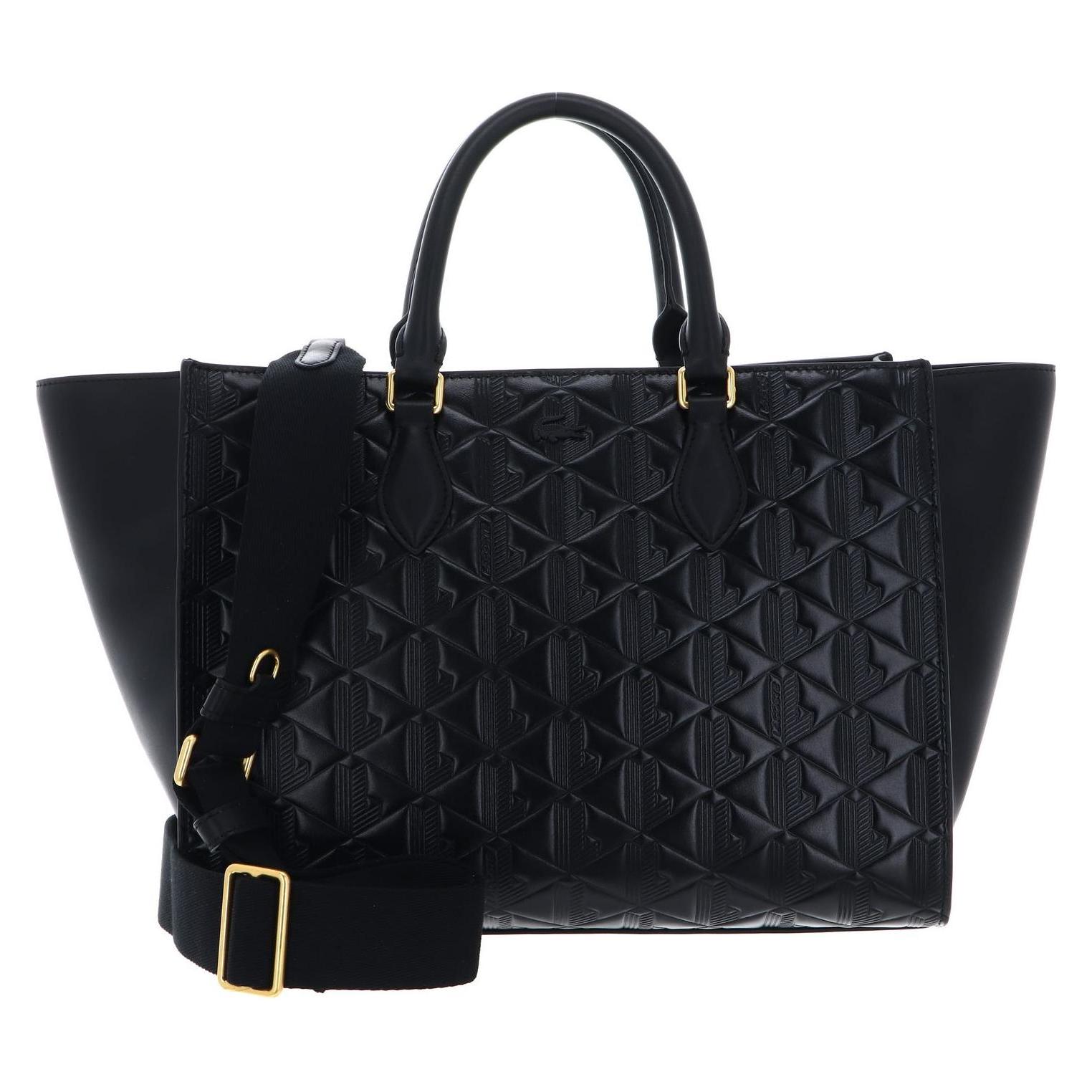 Lacoste, Damen, Handtasche, Top Handle Bag, Schwarz