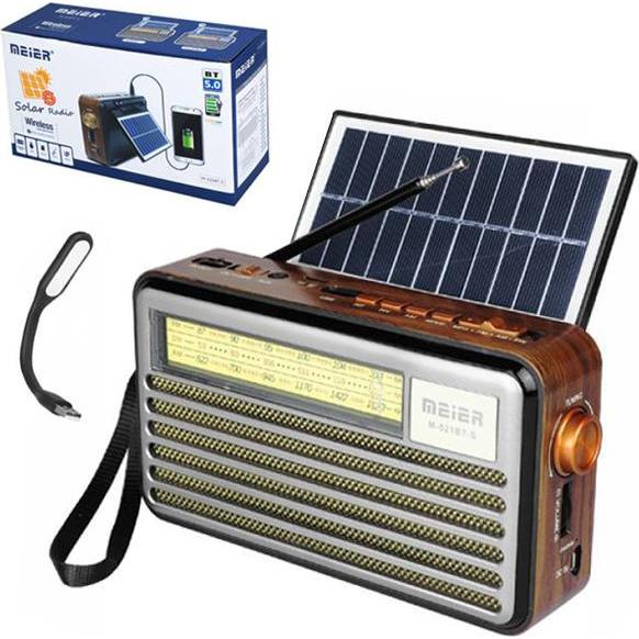 Vega Liwa Retro Tragbares Radio Mit Solarpanels, Fm, Bluetooth, USB, Sd, Aux, Usb-Lampe, Lx521bts, Radio