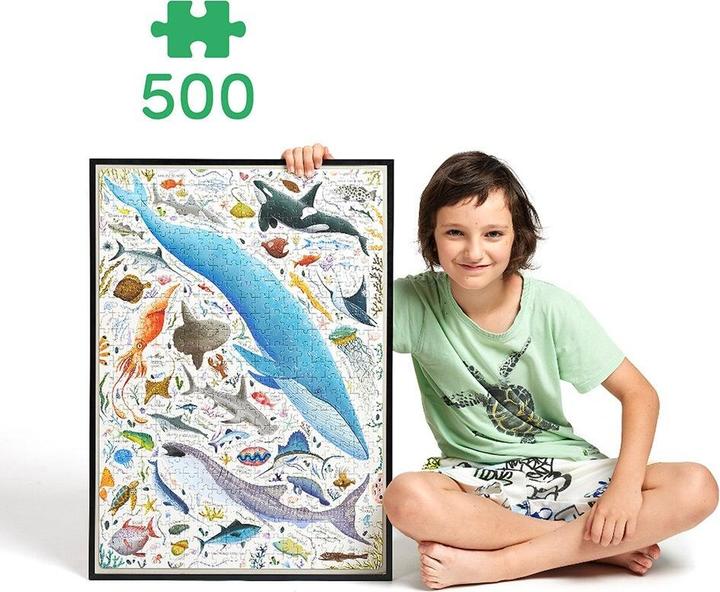 Actual product image Czuczu Puzzle with fish and water animals, 500 pieces (500 pieces)