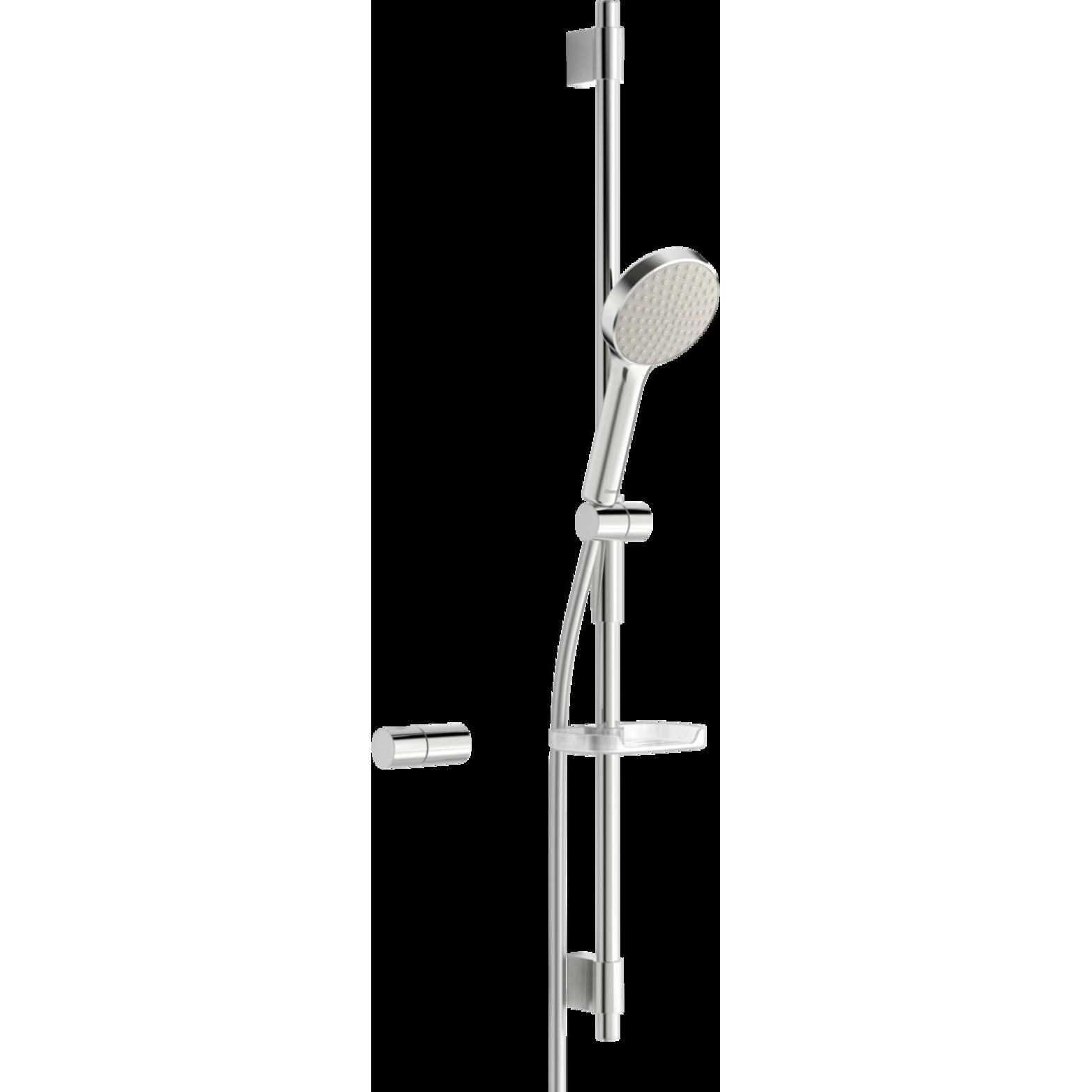 Hansa, Duschbrause, HANSAACTIVEJET Wandstangengarnitur, 1-strahlig, Durchmesser 120mm, 84370110 (1 Strahlarten, 15 l/min...