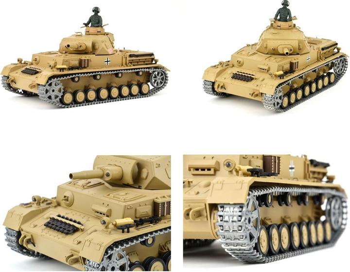 Produktbild Es-toys RC Panzer "Kampfwagen IV Ausf.F-1" Heng Long 1:16 Grau Mit R&S + Metallgetriebe + Metallketten.. (RTR Ready-to-Run)