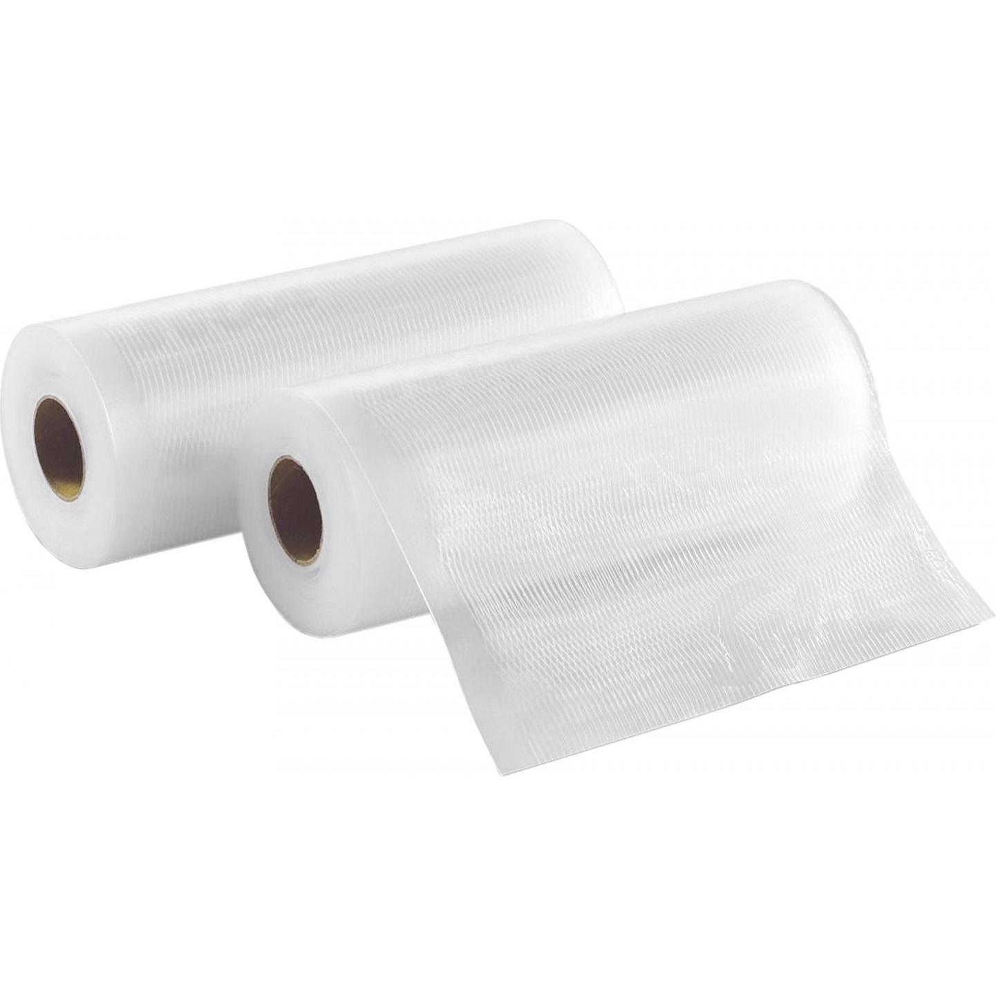 Solis Vakuumierfolien 15 x 600 cm (2 Rollen), Lebensmittelverpackung, Transparent