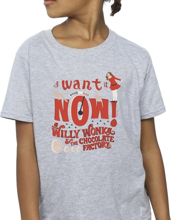 Immagine prodotto Willy Wonka & the Chocolate Factory Verruca Salt I Want It Now Maglietta Ragazze (128)