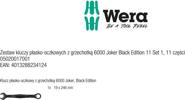 Produktbild Wera Maul-Ringratschenschlüssel-Set (19 mm, 12 mm, 14 mm, 16 mm, 10  mm, 18 mm, 17 mm, 11 mm, 15 mm, 8 mm, 9 mm, 13 mm)