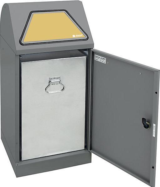 Actual product image kaiserkraft System recyclable waste collectors, manually operated flap (60 l)