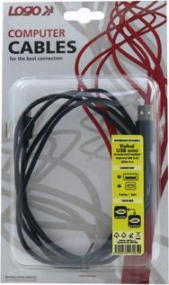 Produktbild Logo USB-Kabel USB-A - miniUSB 2 m Grau (17065) (2 m, USB 2.0)