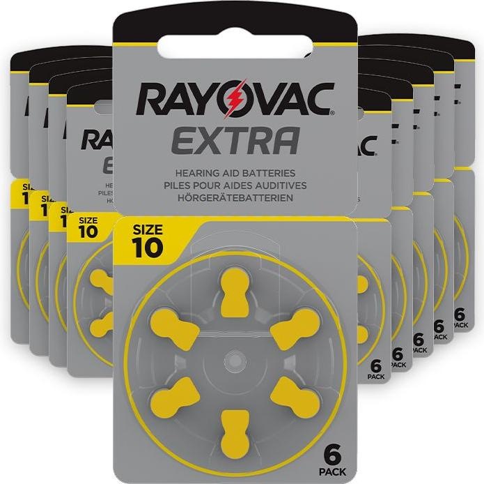 Produktbild Rayovac Extra 10 Hörgerätebatterien (60 Stk., PR70, 105 mAh)