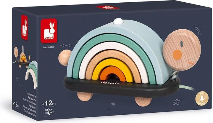 Actual product image Janod Pull-along turtle rainbow
