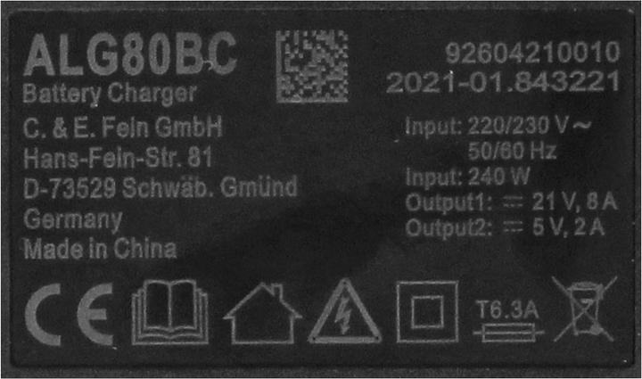 Image du produit Fein Chargeur rapide ALG 80 BC (18 V)