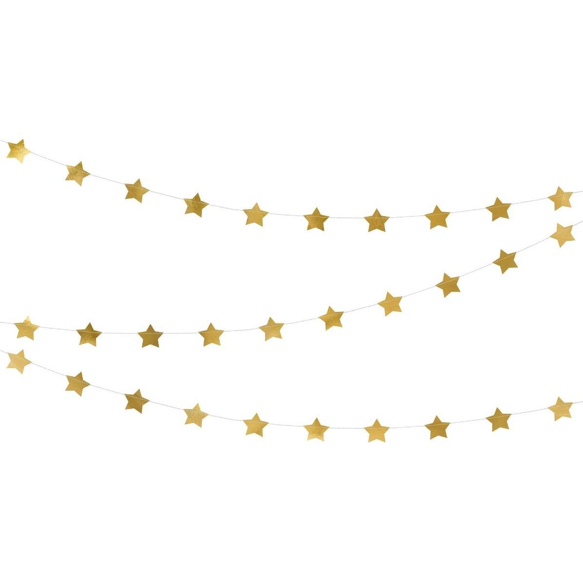 Partydeco Gouden Sterrenslinger (3.6m) (1 Pcs.)