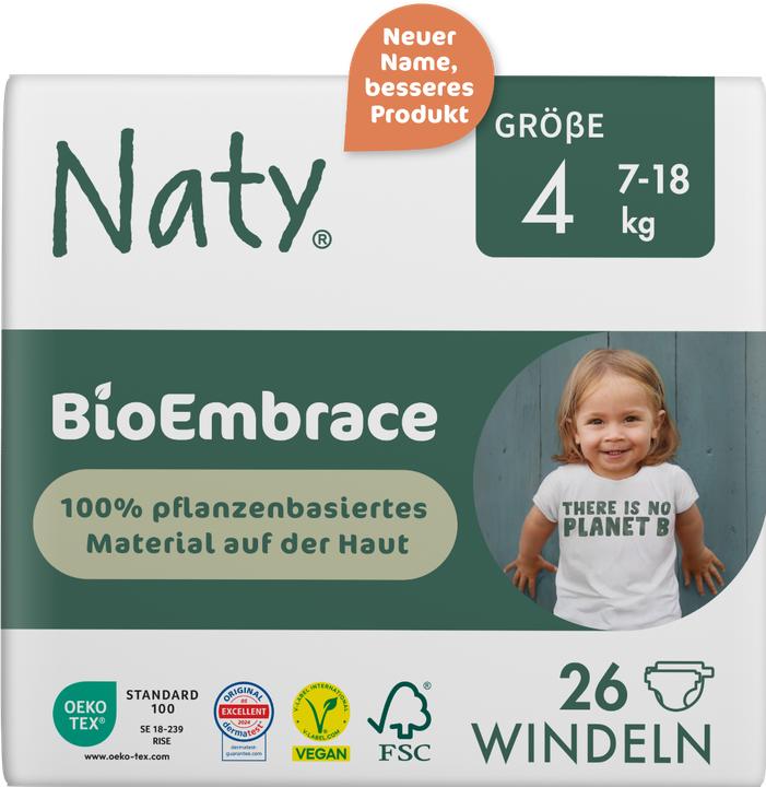 Produktbild Naty Biowindel (Gr. 4, Tragepack, 26 Stück)