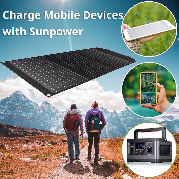 Produktbild Bresser mobiles Solarladegerät 90 Watt mit USB- und DC-Ausgang (90 W, 3.70 kg)