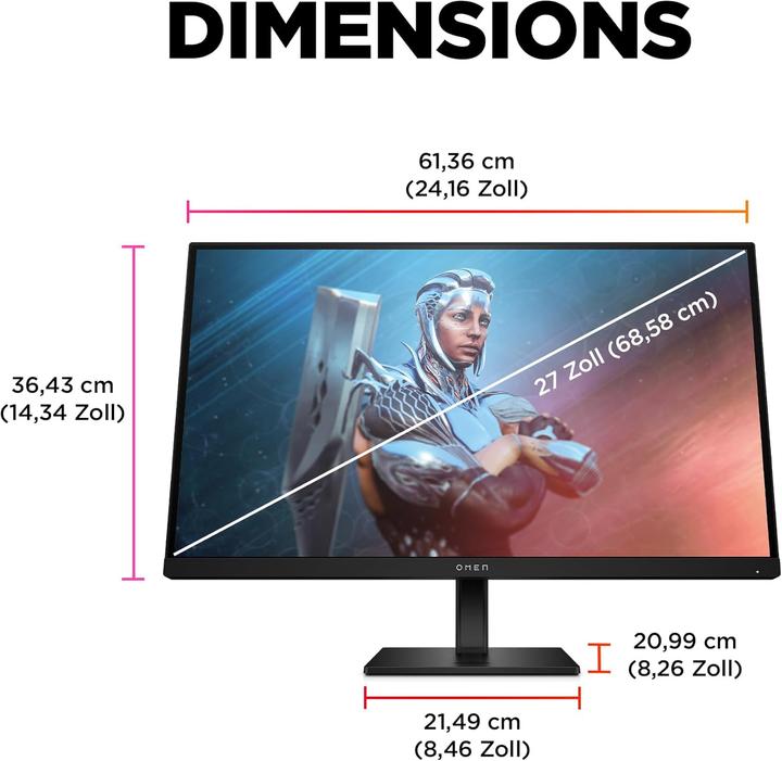 Actual product image HP Omen 27 (1920 x 1080 pixels, 27")
