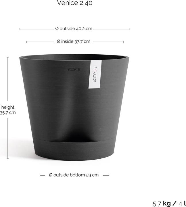 Produktbild Ecopots Venice 2 (40.20 x 35.70 cm)