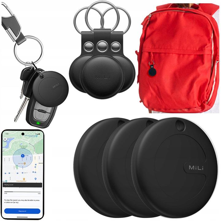 Actual product image BrightSign MiLi MiTag APL locator black + black case 3pcs. IOS 521153 (6938012332670) (iOS)