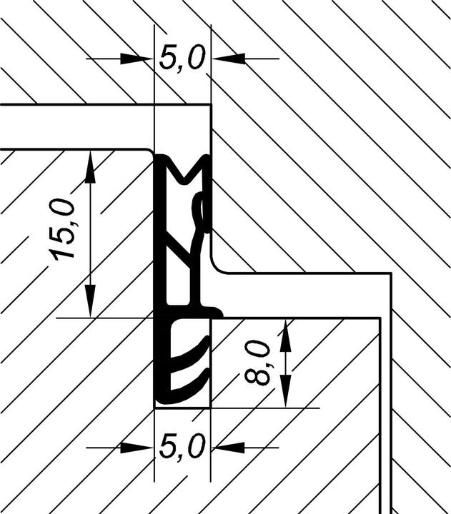 Produktbild Primo EV 5250 Flügelfalzdichtung Falzdichtung Spule á 15 m Kunststoff weiss