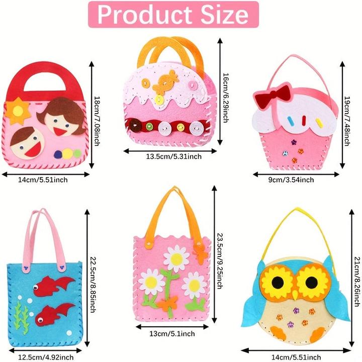 Actual product image Activity Board Sewing kit for children, sewing kit for handbag, craft kit for children, DIY craft, DIY children