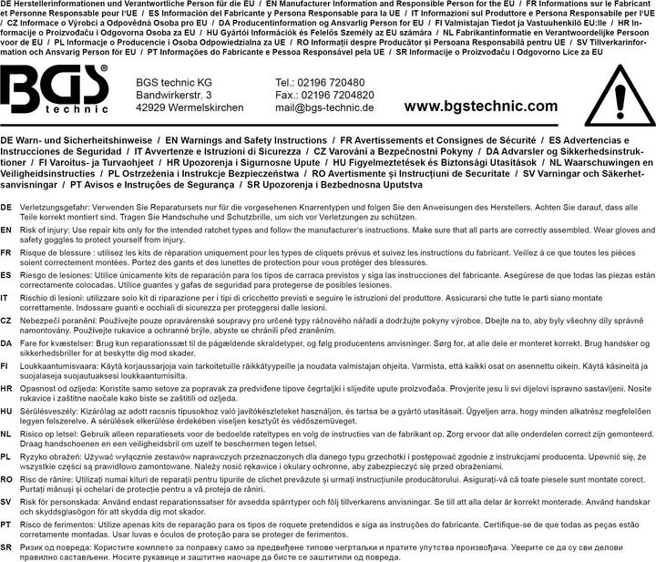 Produktbild BGS Reparatursatz für Knarrenkopf für Art. 2304