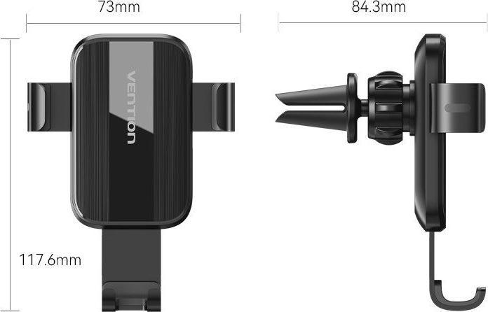 Immagine prodotto Vention Porta telefono automatico per auto KCTB0 con clip nero
