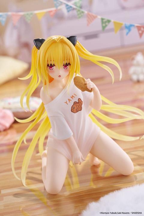 Actual product image Taito To Love-Ru Darkness PVC Statue Desktop Cute Figure Golden Darkness Roomwear Ver. 13 cm
