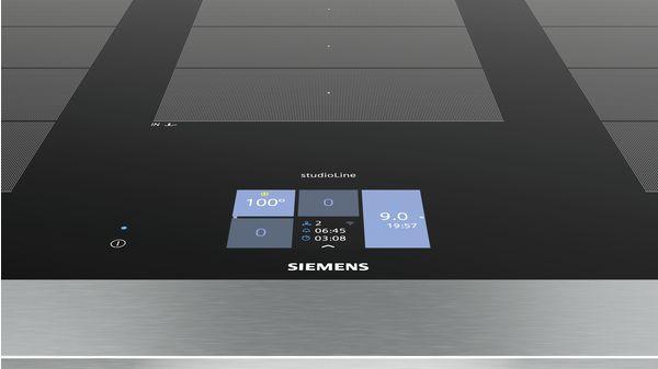 Image du produit Siemens EX907KXX5E iQ700 Table de cuisson à induction 90 cm noir à encastrer (intégrée)
