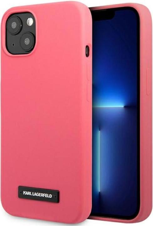 Actual product image Karl Lagerfeld KLHCP13MSLMP1PI iPhone 13 6.1" hardcase fuksja/fuchsia Silicone Plaque (Apple iPhone 13)