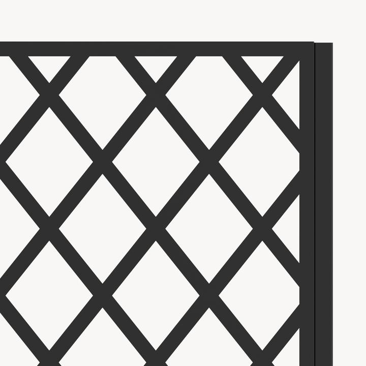 Actual product image Casa.Pro Trennwand Malja mit Blumenkasten Stahl 190x82x38 cm Schwarz (82 cm)