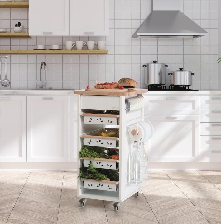 Actual product image Foppapedretti Foppa Bistrot Kitchen Trolley Natural Wood