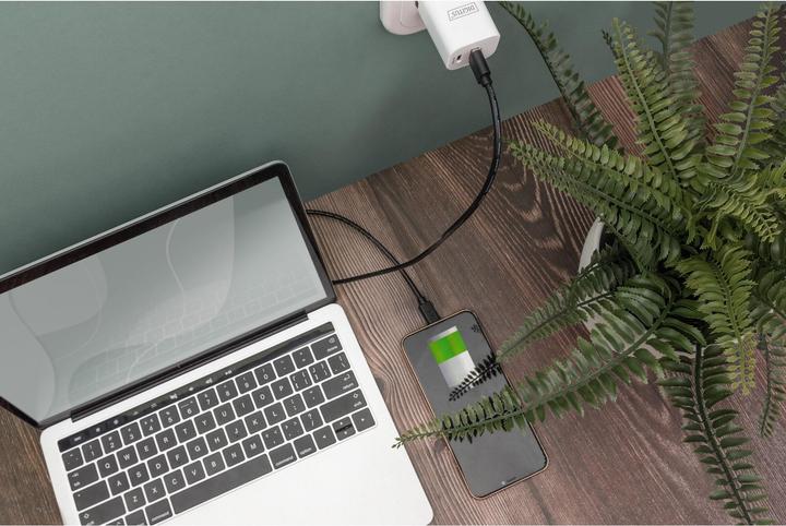Produktbild Digitus ASSMANN USB Type-C Anschlusskabel Type-C - A St/ St 3,0 m 3A 480MB 2.0 Version CE sw (3 m, USB 2.0)