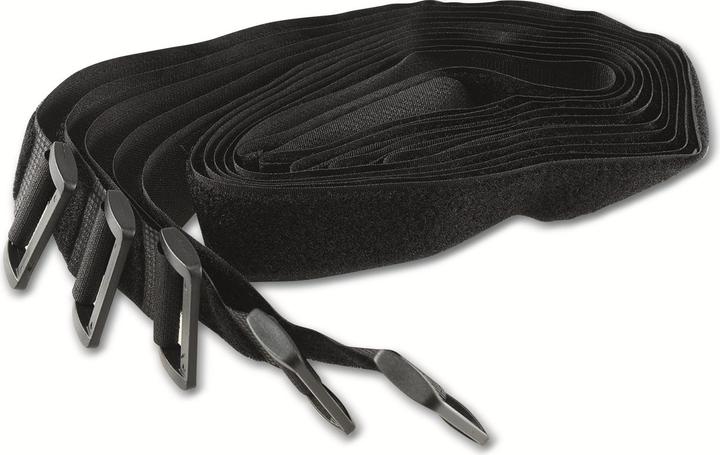 Actual product image Chilitec Velcro tape set with eyelet, 80x3 cm, black, 5 pieces