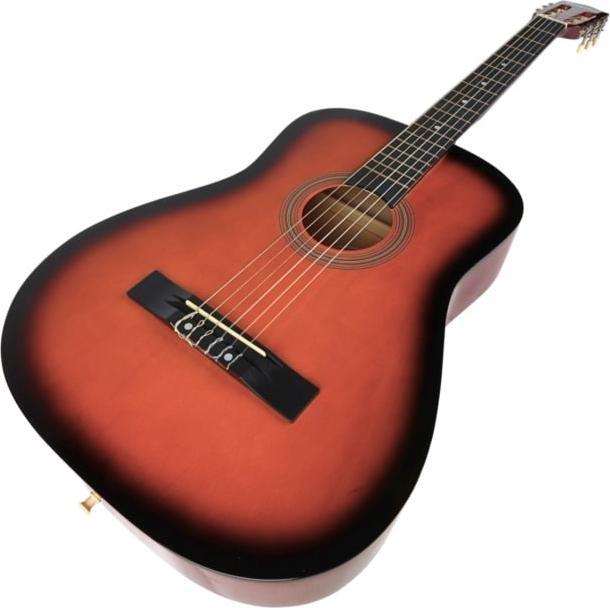 Actual product image Salvador Cortez SUPRIMO CGS2 SB - Gitara klasyczna 4/4 sunburst do nauki (Classical guitar, Body: lime wood, Ceiling: lime wood, Fingerboard: plastic, Frames: Lime wood, Neck: Okoume, Saddle: ABS)