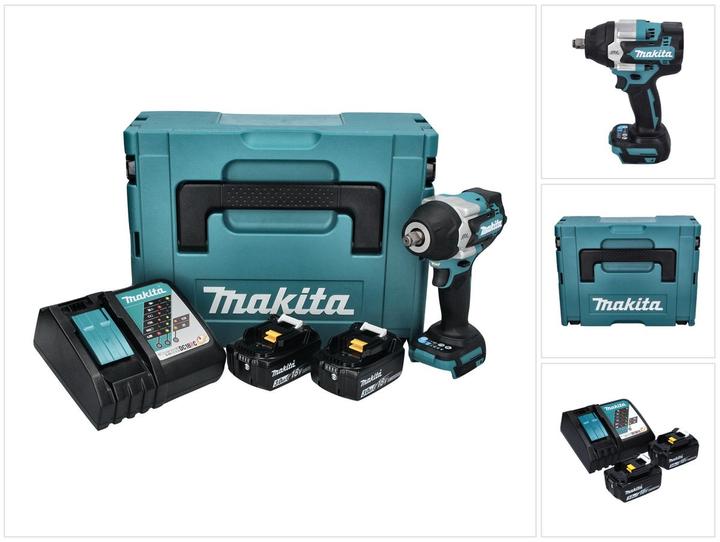 Produktbild Makita DTW 700 RFJ Akku Schlagschrauber 18 V 700 Nm 1/2" XPT Brushless + 2x Akku 3,0 Ah + Ladegerät