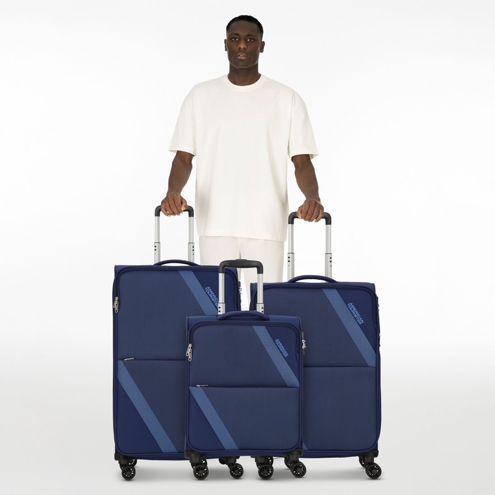 Produktbild American Tourister Star Max 4 Rollen Kofferset 3-teilig mit Dehnfalte (211 l, XL (ab 115l))