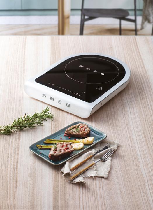 Actual product image Smeg PIC01WHMEU Table-top induction hob, white, aluminium