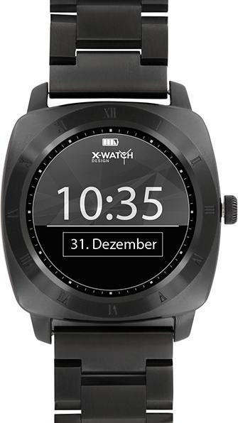 Actual product image Xlyne Smart Watch NARA X-Watch black chrome - dark steel (46 mm)