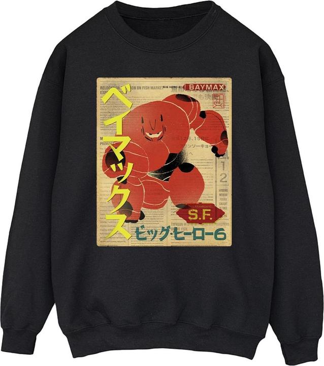 Actual product image Disney Mens Big Hero 6 Baymax Baymax Newspaper Sweatshirt (3XL)