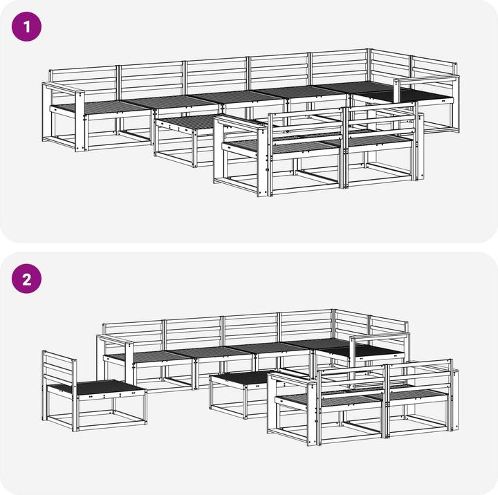Produktbild vidaXL Outdoor-Sofa