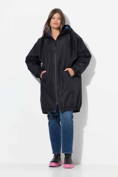 Image du produit Laurasøn Veste technique oversize à capuche, modèle réversible, avec fermeture à glissière à double sens (50)