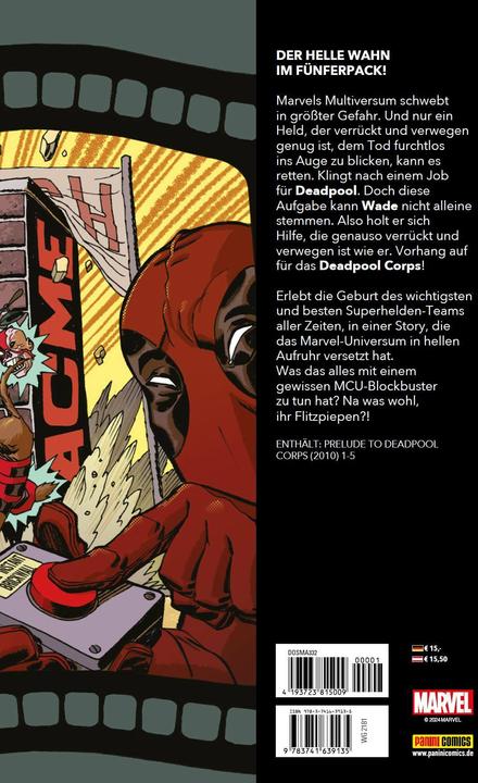Produktbild Panini Deadpool Corps: Gemeinsam vereint (Deutsch, Rob Liefeld, Kyle Baker, Philip Bond, Paco Medina, Whilce Portacio, Victor Gischler, 2024)
