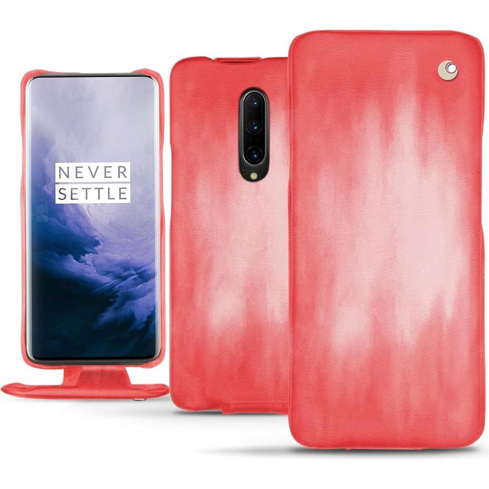 Thumbnail - Noreve Lederschutzhülle vertikal (OnePlus 7 Pro), Smartphone Hülle, Rosa